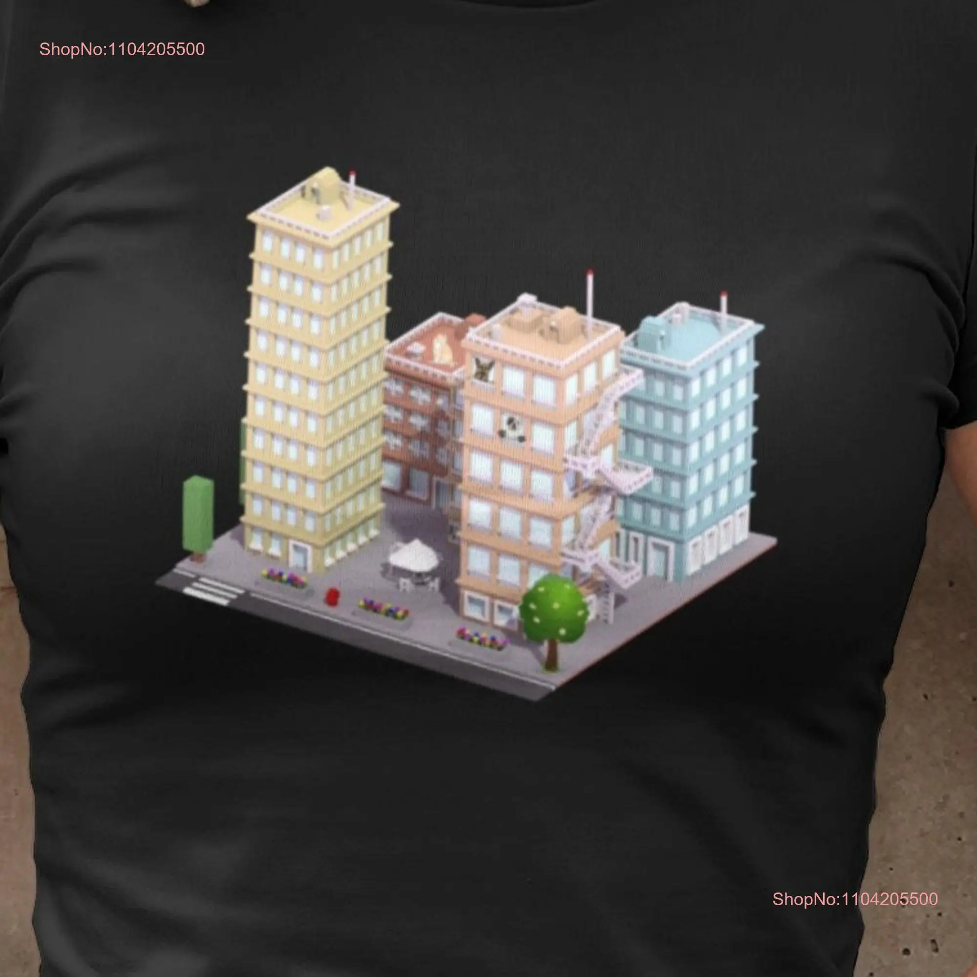 Voxel Art T Shirt My 3D Neighborhood Funny Women's Men's long or short sleeves