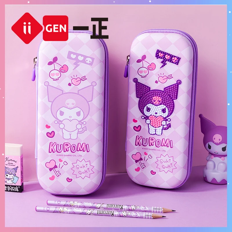 

Карандаш Sanrio в горошек для творчества, милый школьный карандаш с рисунком детской аниме Kuromi Melody Kawaii, офисные принадлежности