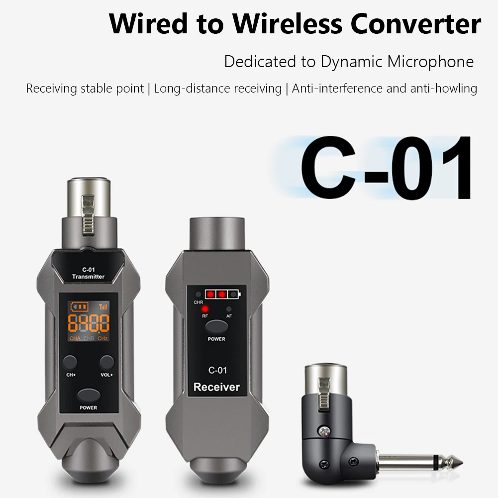 

Wireless Converter Microphone Wireless Receiving And Transmitting System Wireless Transmission 30m Pickup Distance Plug And Play