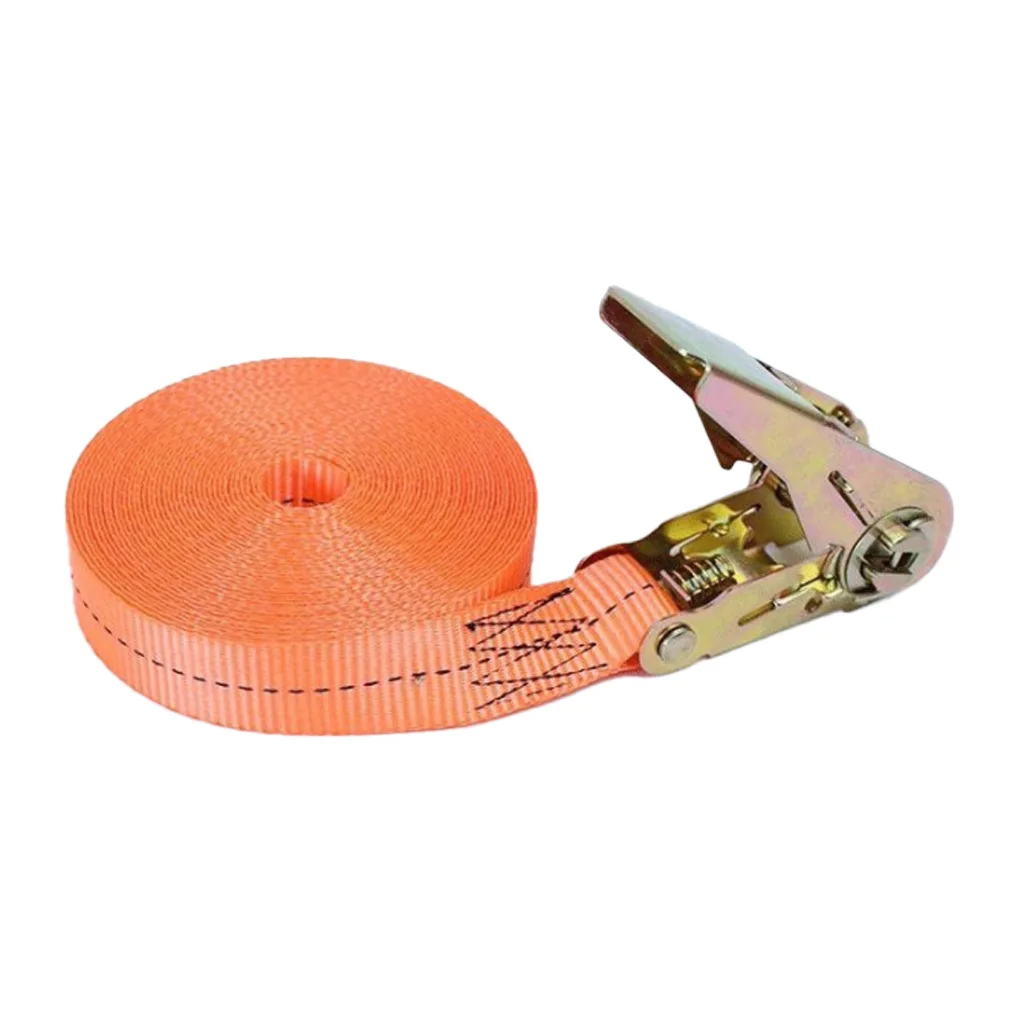 

Reusable Truck Tie Down Strap Trailer Nylon Ratchet Rope Automotive