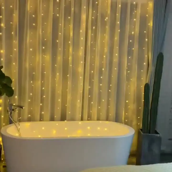 

Светодиодная гирлянда с дистанционным управлением через USB, Декоративное Цветное освещение, занавеска, фон для комнаты, рождественское пра...