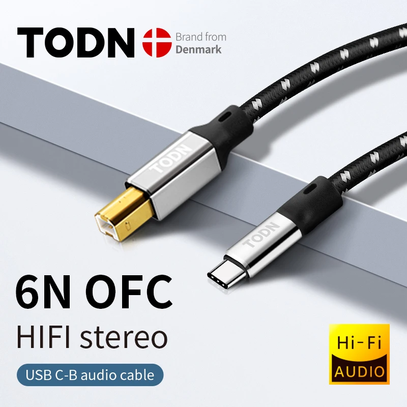 Кабель todn usb dac типа c к типу b hifi стерео кабель 6N OFC аудио цифровой кабель для передачи данных аналогичный dac