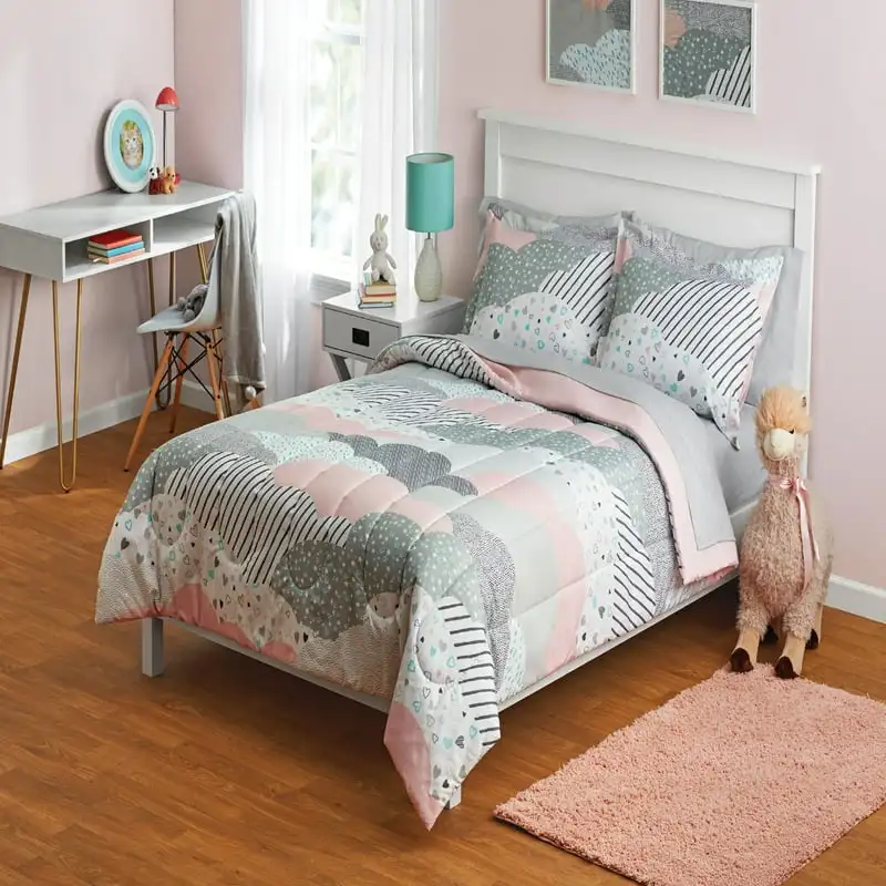 

Комплект постельного белья «постель в сумке», Комплект постельного белья с комбинированным рисунком, хлопковый, с пододеяльником, подходит для нанесения макияжа