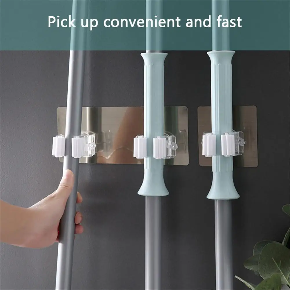 

Multi-Purpose Hooks Home Storage Wall Mounted Mop Organizer Holder RackBrush Broom Hanger Hook Kitchen Bathroom Strong Hooks