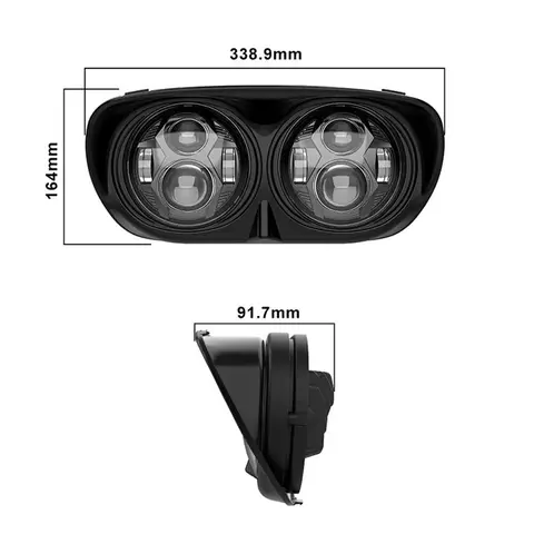 Road Glide 5-3/4 "двойной светодиодный проектор для фар, черный/хромированный DOT 5,75-дюймовый мотоциклетный фонарь для Touring Road Glide 1998-2013