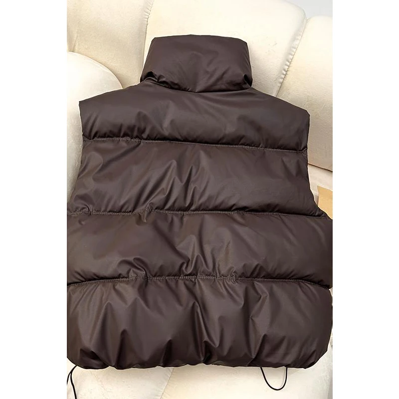 Женская зеленая парка без рукавов утепленная хлопковая куртка в стиле Харадзюку