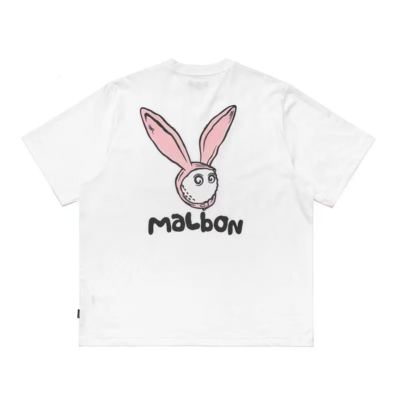 2023 New Rabbit Print Summer Golf Clothes Men's and Women's Universal Pure Cotton Breathable Golf Wear T-shirt