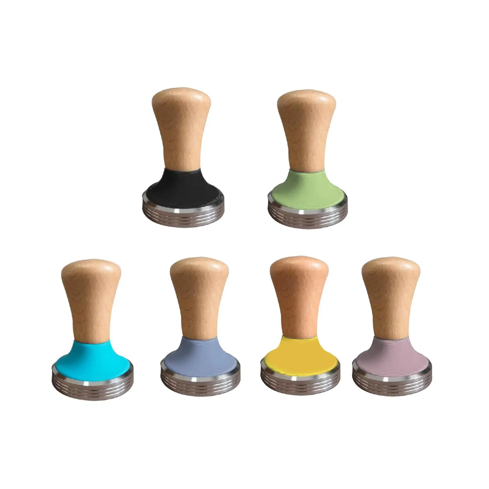 

Espresso Coffee Distributor Wood Handle Leveler Espresso Distribution Tool Hand Tampers Bean Press Tool Coffee Tamper