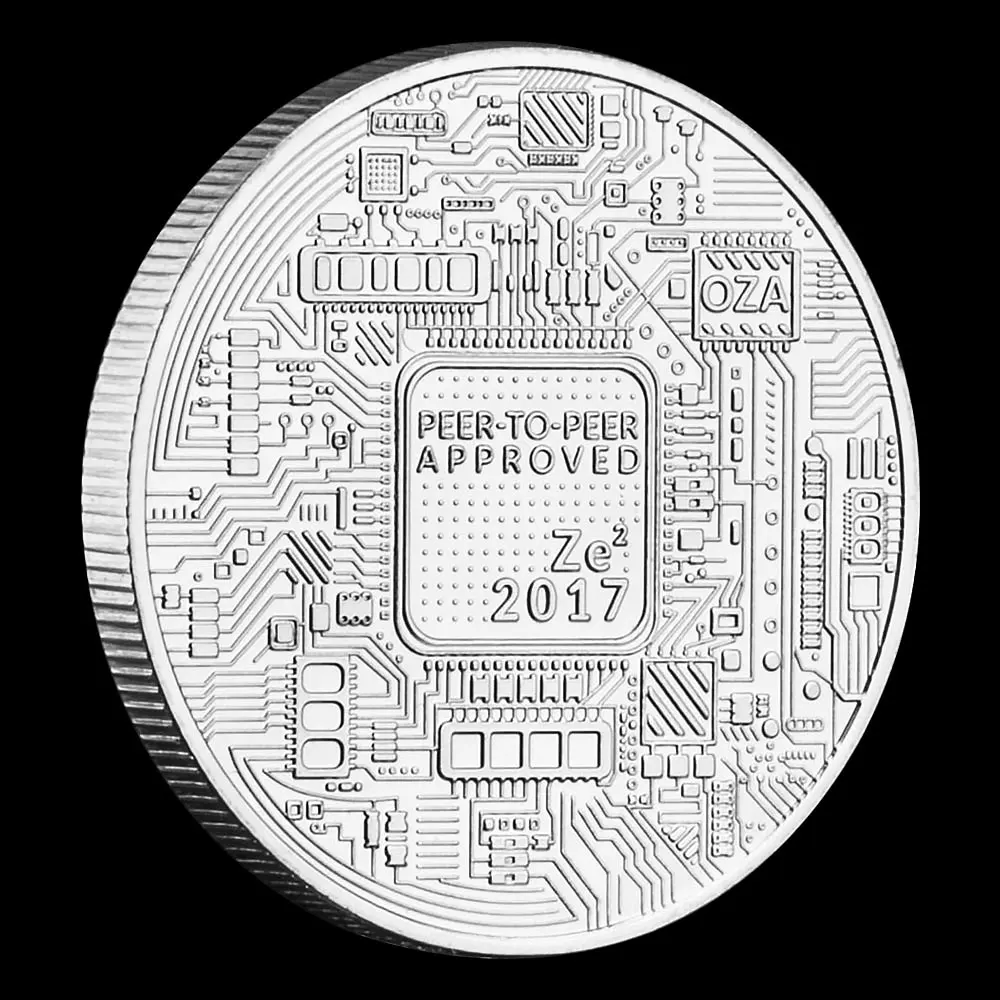 Физическая криптовалюта Коллекционная Серебряная позолоченная сувенирная