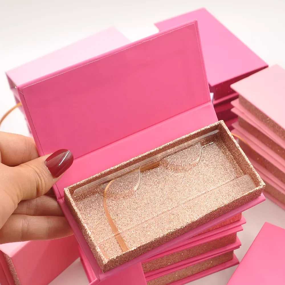 

NEW2023 Wholesale Eyelashes Package Eyelash Packaging Box Makeup Lash Boxes Packaging For 25mm Mink Lashes Square Case With Tra