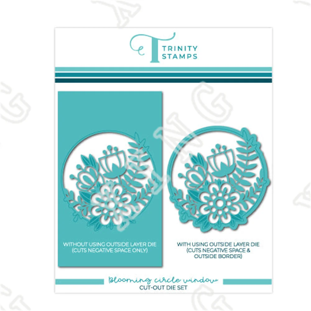 

2022 Blooming Circle Window Cut Out Metal Cutting Dies Set Scrapbook Dec Embossing Template Diy Greeting Card Handmade Stencils