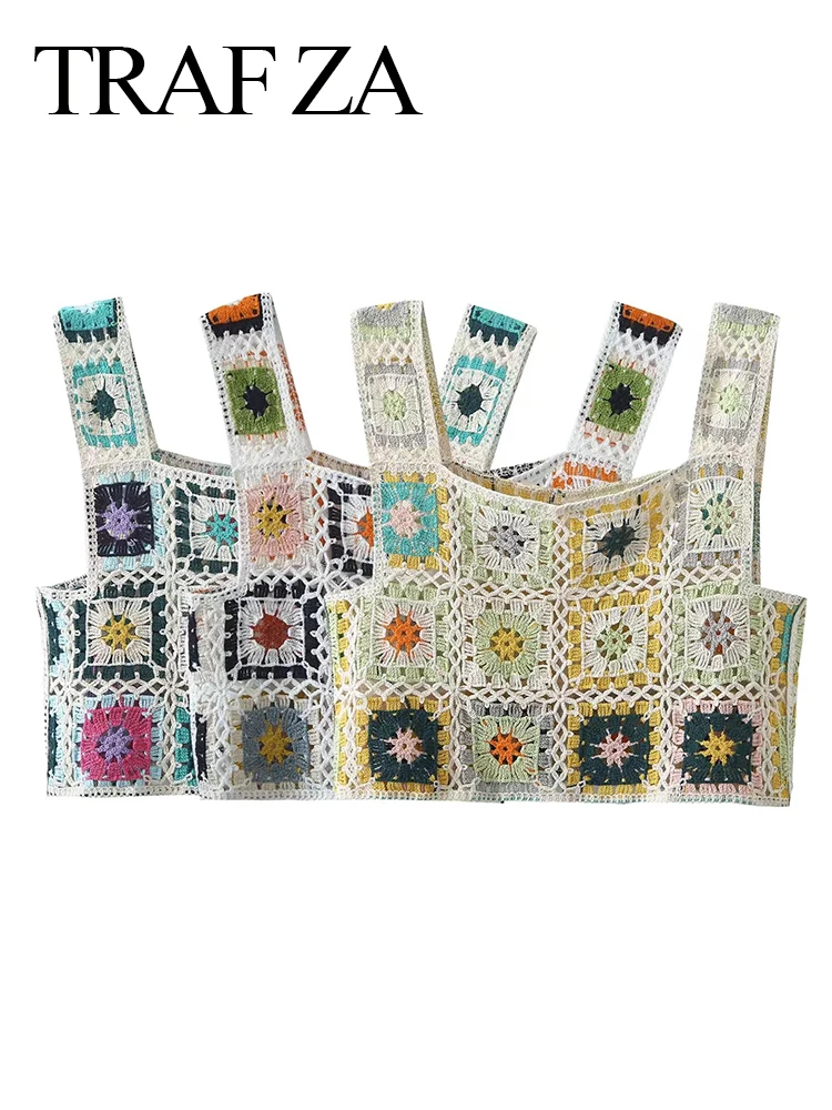 

Женский короткий топ на бретельках, без рукавов, с вырезами