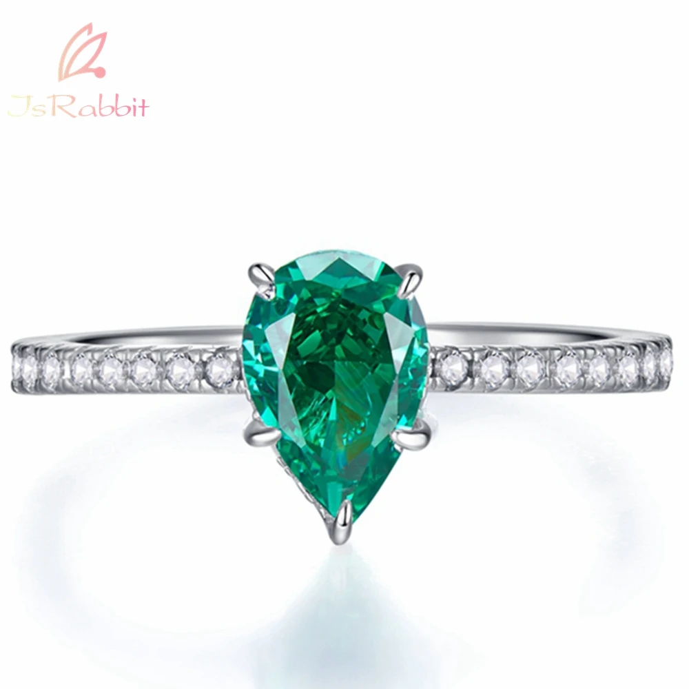 Женское позолоченное кольцо с сапфиром, 6 Х9 мм