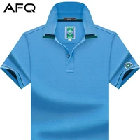 afq mens cotton short sleeved polo shirt 2022 summer paul casual mens outfit tops t shirt lapel t shirt
