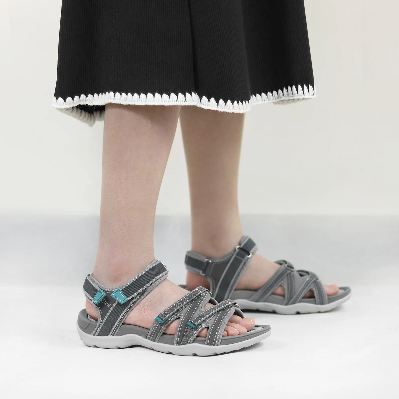 GRITION Womens Sandals Outdoor Trekking Beach Quick Drying Girls Summer Shoes Breathable Light Weight Designer Fashion Size 40