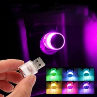 car usb ambient light dj rgb mini colorful led usb interface holiday party atmosphere interior dome trunk lamp emergency light