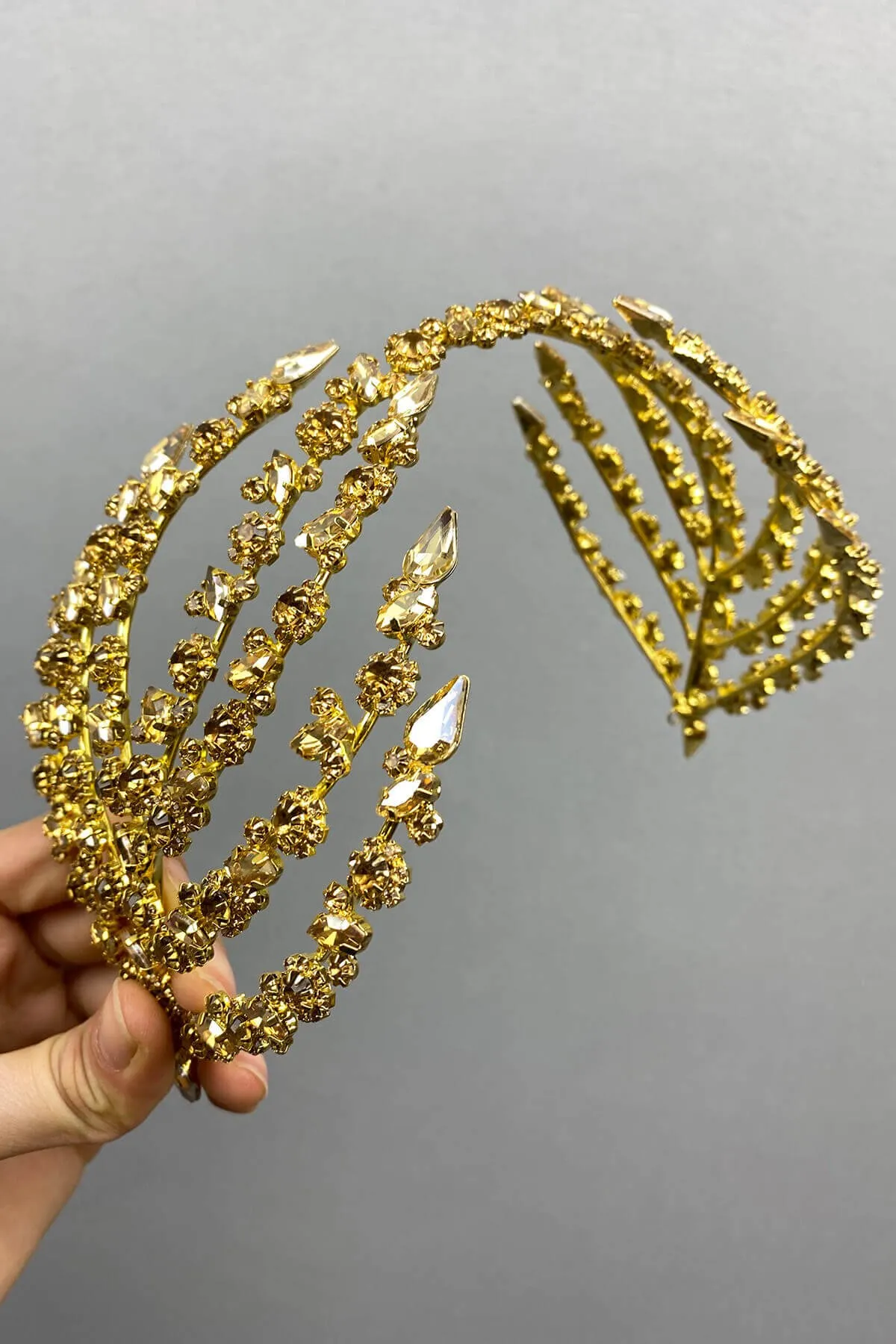 

Медовая окрашенная реверсивная Хелен, аксессуары для волос, свадебная корона