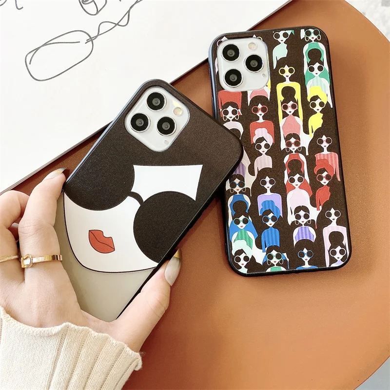 

Personality Fashion Single Multiple Sunglasses Girl Case For iPhone 13 12 11 XS XR X Pro Max 6 7 8Plus Drop Shock Proof Cove