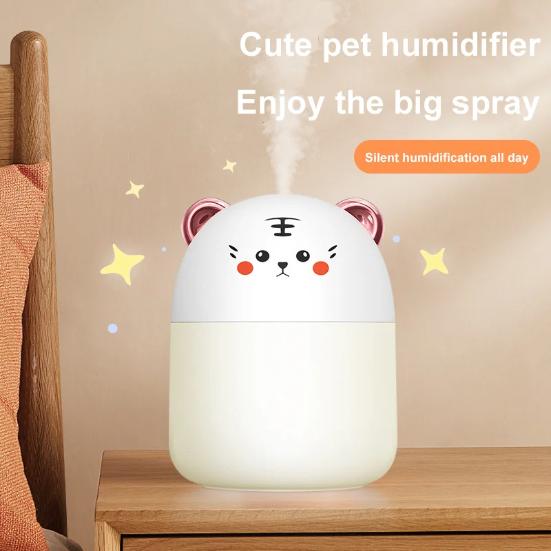 Usb Small Air Humidifier with Led Light Aroma Fragrance Diffuser 250ML Ultrasonic Sprayer for Home Office Portable Air Purifier