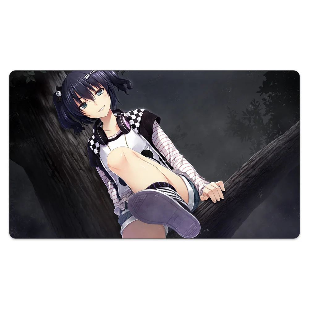 

Cute Anime Loli Card Game Playmat+Portable Bag Soft Cloth Surface Rubber Base Board Gamemat Anti Slip Noise Reduction Table Mat