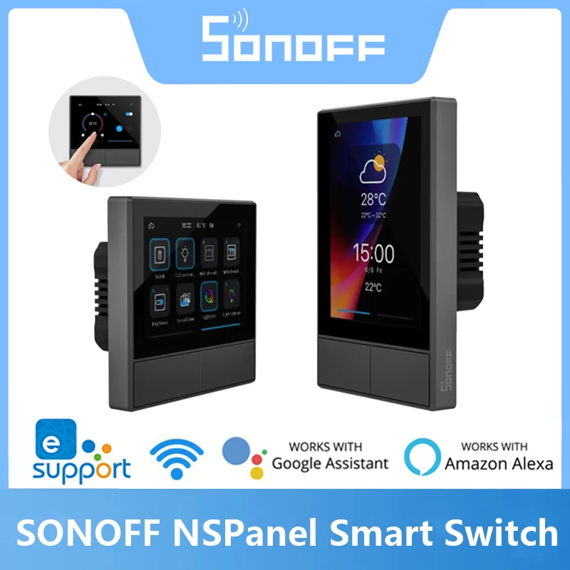 

Sonoff NSPanel EU / US Smart Scene Wall Switch Wifi Smart Thermostat Temperature Controller Alexa Google Smart Home Touch Screen