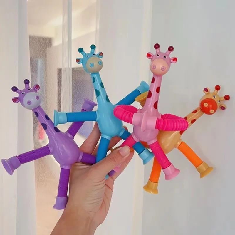 

Retractable Giraffe Tubes Sensory Toys Novelty Spring Fidget Toy Stretch Tube Anti-stress Toy for Kid Adult Party Favors Gift