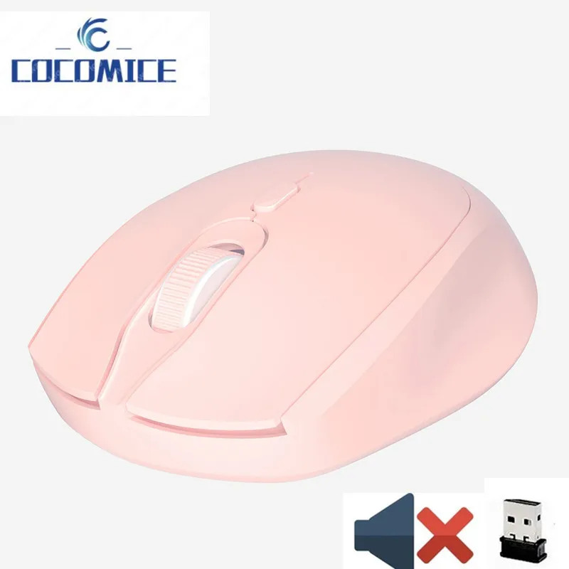 

Бесшумная Беспроводная игровая мышь inalambrico, оптовая продажа, черная, розовая usb компьютерная ультратонкая игровая мышь для ПК, планшета, ноутбука