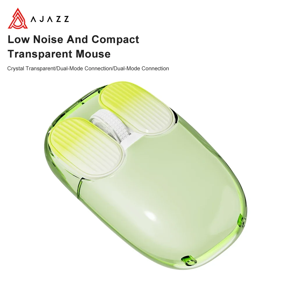 AJAZZ I069 Прозрачная мышь с беспроводной мышью 1600 точек на дюйм Офисная рабочая