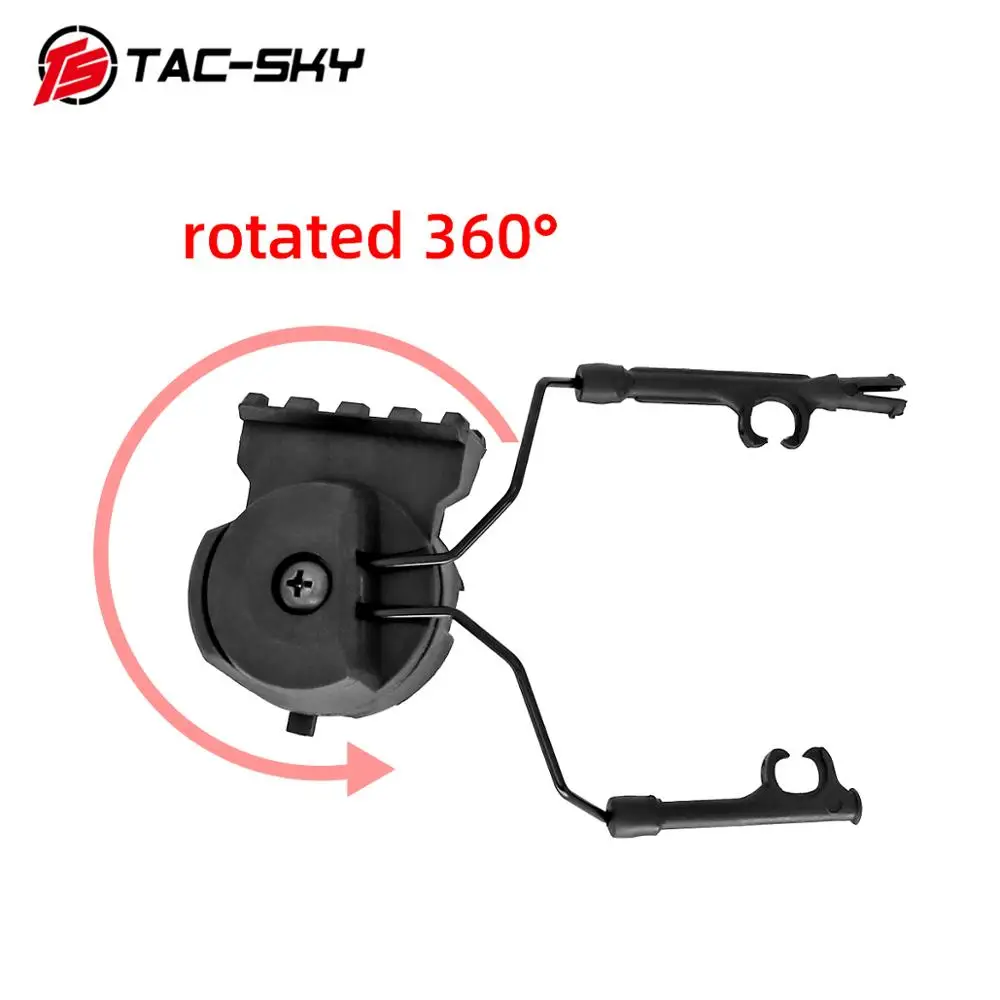 TAC-SKY Tactical Flashlight Mount Bracket for Helmet Suitable for Tactical Headset COMTAC Bracket Fast Ops Core ARC Rail Adapte