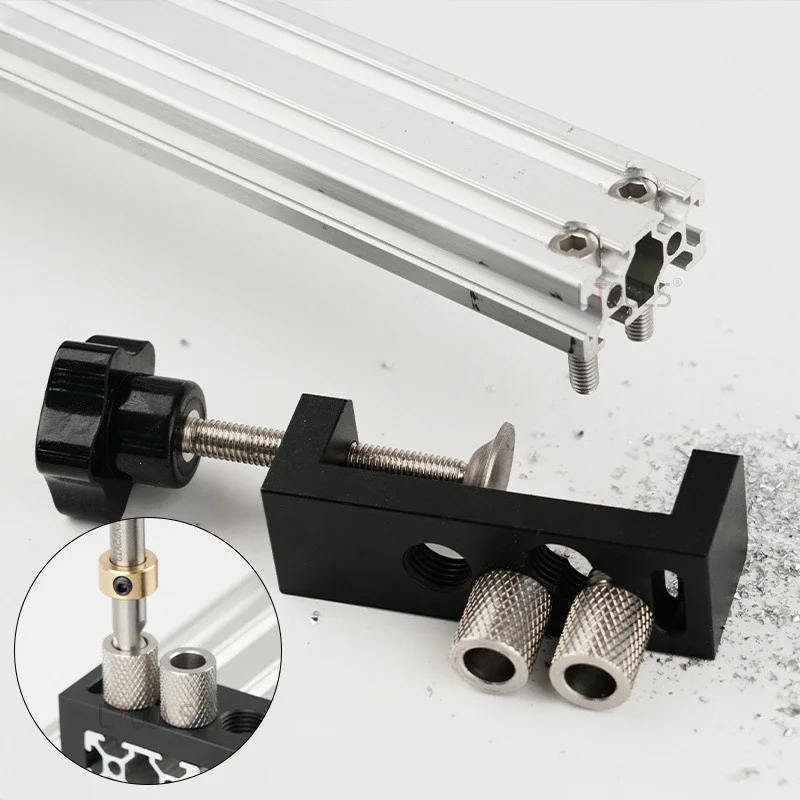 Приспособление для сверления алюминиевого профиля с потайной головкой M6 локатор