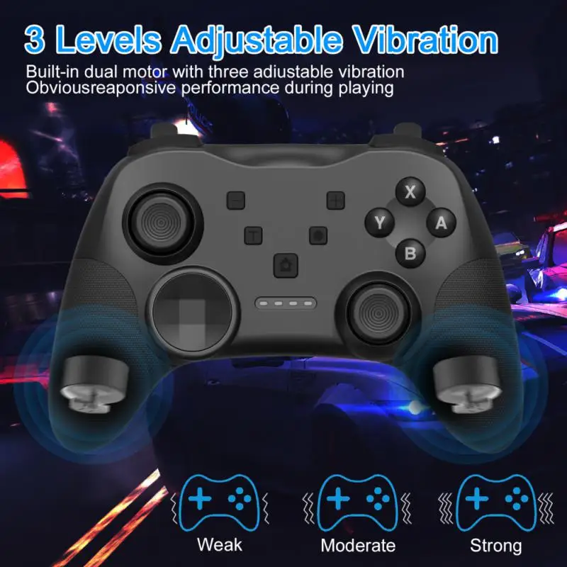 

Black Exchange Board Sensitivity Comfortable Support Android6.0/ios11.0/pc For Switch Abs Game Controller Rechargeable