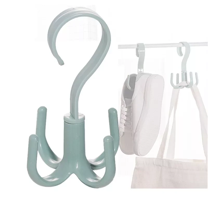 

Degrees Rotate Four Claws Hooks Dry Wet Dual Use Towel Hanger Home Clothes Shoes Sundries Multi-Function Organizers