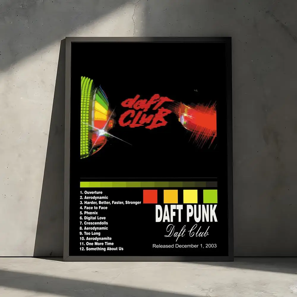 Фото Постер музыкальной группы D-Daft P-Punk, декоративные наклейки, настенное искусство, фото-дизайн для украшения дома, гостиной, прихожей №5