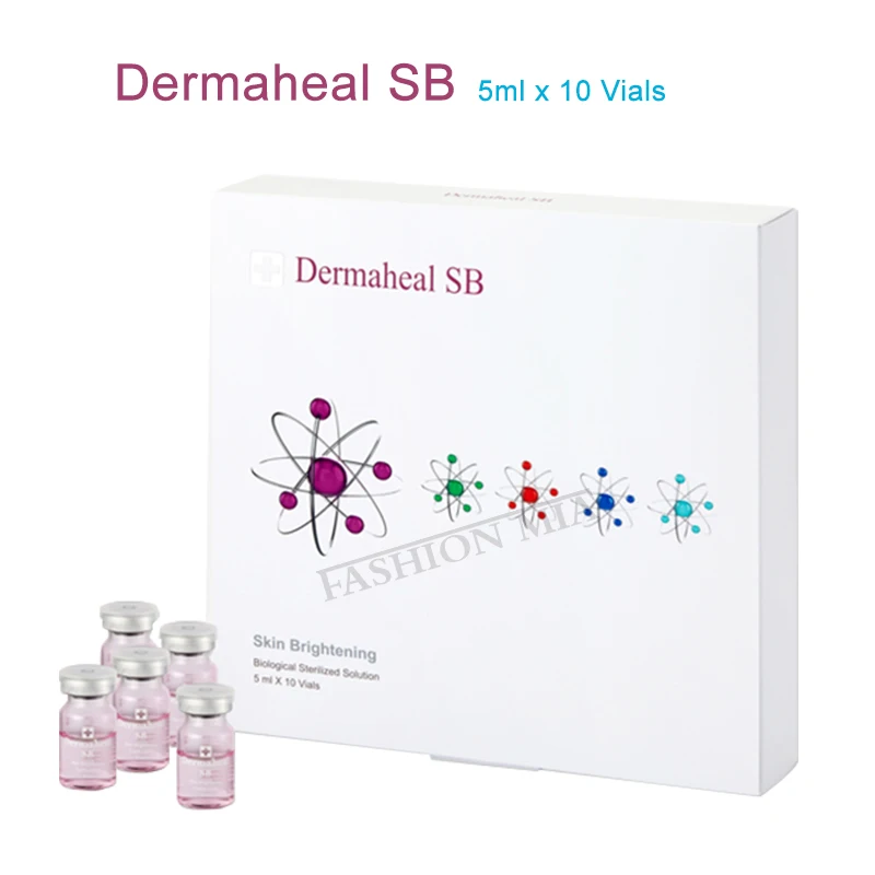 

Dermaheal SB - Skin Brightening Biological Sterilized Solution 10 Vials/Box Mesotherapy Solution Against Hyperpigmentation 5ml