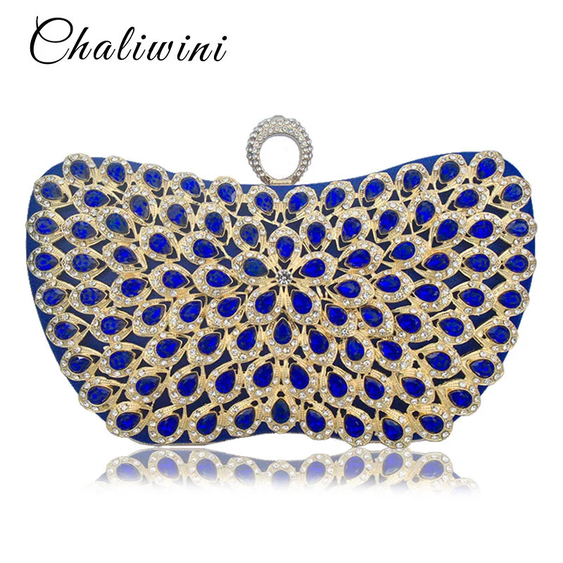 

New Design Metallic colorful Diamonds Beaded Clutch Girls Wedding Purses Elegant Evening Bags Ladies Day Clutches Party Bag