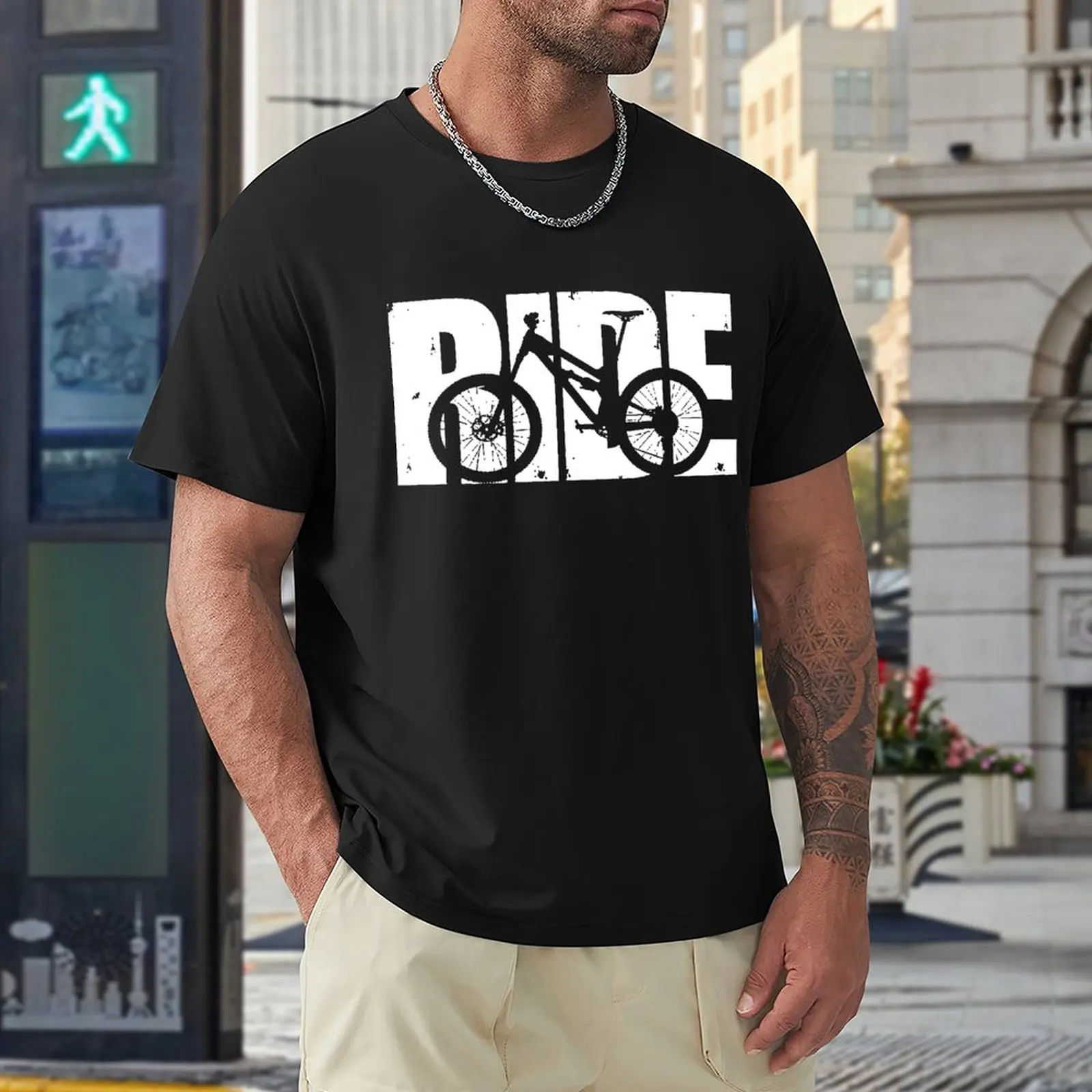 

Ride MTB Vintage MTB T Shirts Men Shirt Fashion Clothes Graphics Sweatshirt 100% Cotton TShirts Tee Top