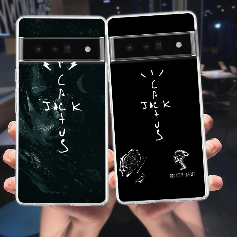 Чехол для телефона с дизайном Cactus Jack Google Pixel 8 7 6 5 4 4XL противоударный силиконовый