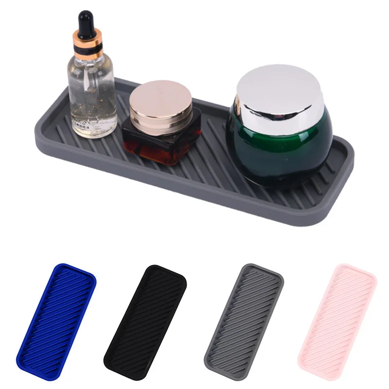 

Silicone Drain Tray Sink Organizer for Tableware Water Cup Fruit Vegetable Kitchen Storage Tray Sponge Holder Soap Dispenser