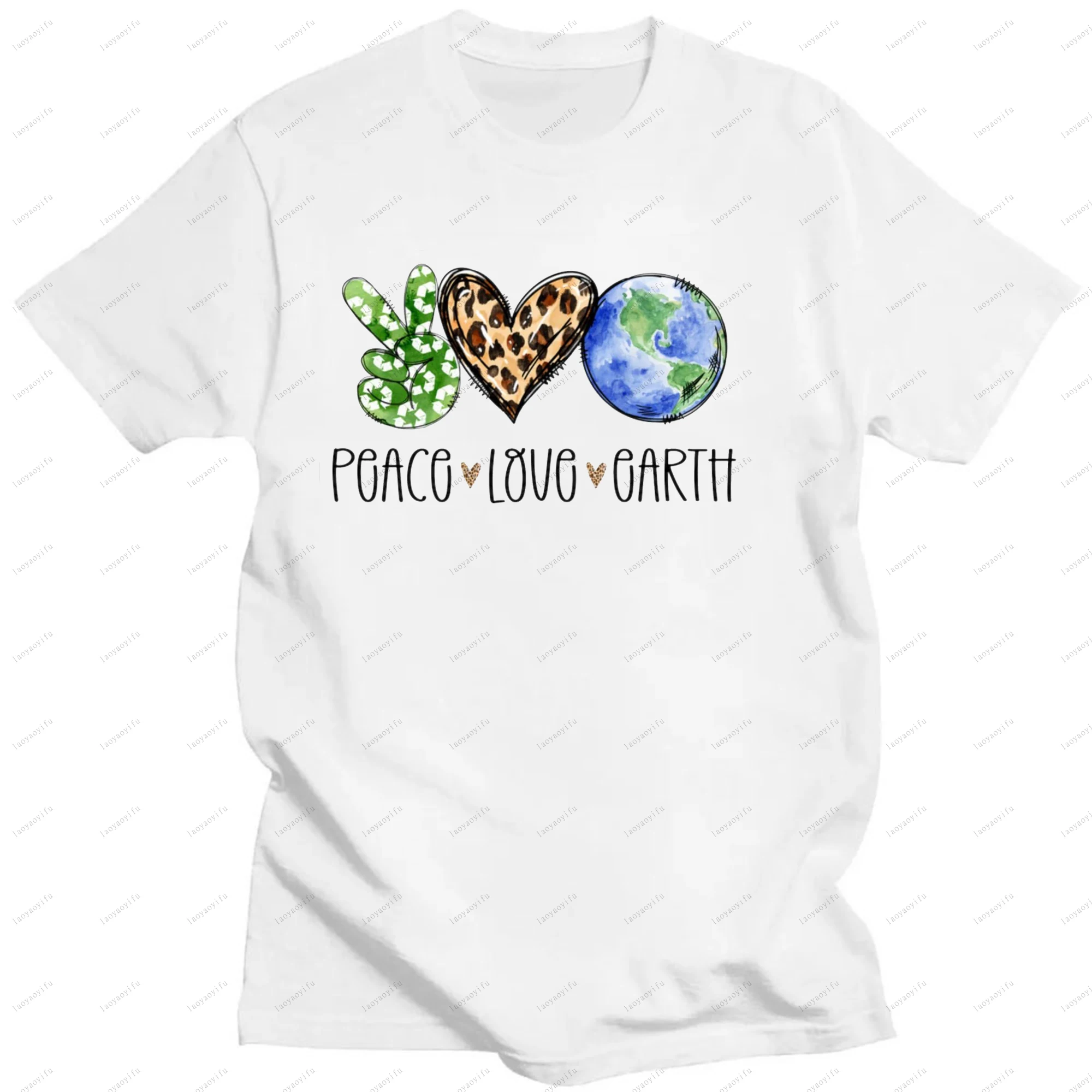 Мужская дышащая футболка с принтом для защиты окружающей среды удобная и модная