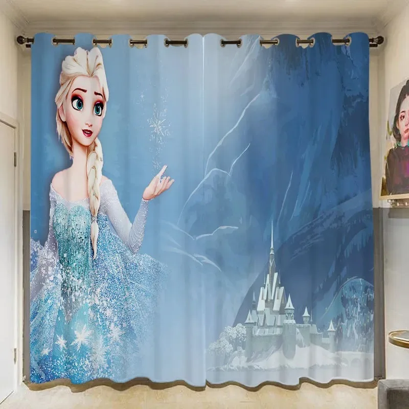 

Disney Aisha Frozen Blackout Curtains for Living Room Window Curtains For Children's Room Shading Curtain Custom Curtains