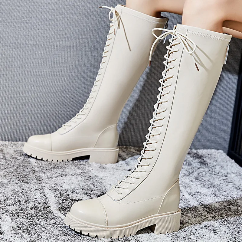 

Новинка 2022, Ботинки Martin, женские модные сапоги до колена, длинные зимние сапоги из натуральной кожи с микрофиброй и бархатной подкладкой