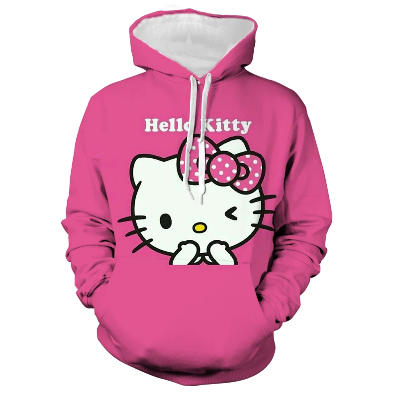 

Толстовка с котенком Женская, Модный свитшот в Корейском стиле Харадзюку, розовая Женская одежда с мультяшным принтом 90-х