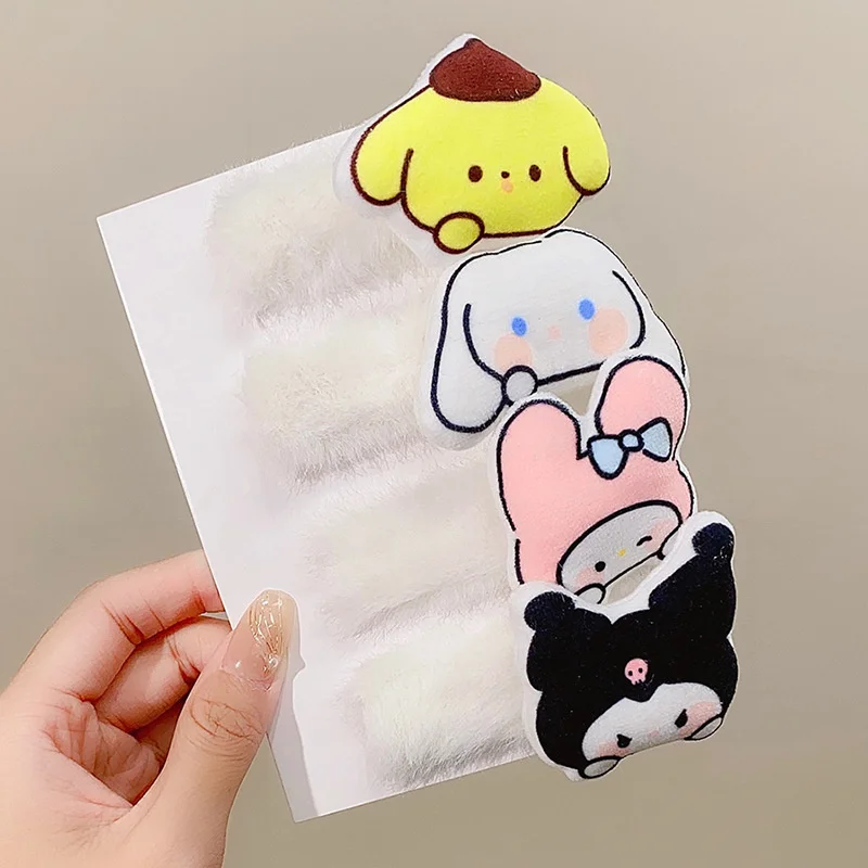 

Осень-зима 2022, плюшевая мультяшная ткань, заколка для волос в виде собаки, кота для девочек, милые детские аксессуары в виде звеньев