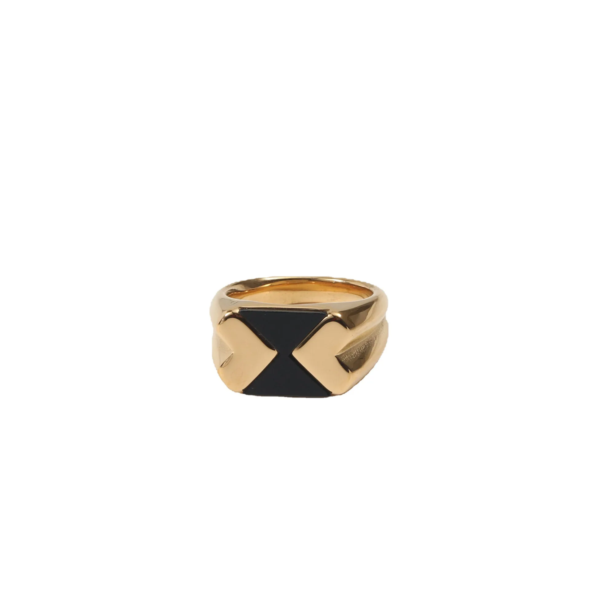 SOMMAR Hot Selling Gold color size 6 7 8 men's ring for women&men X-shaped ring men Factory Wholesale images - 6