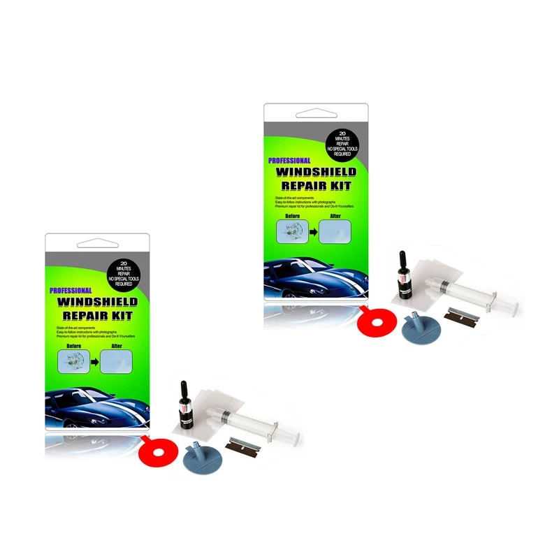 

2X Windshield Repair Kits Car Window Repair Tools Windscreen Glass Scratch Crack Restore Window Screen Polishing