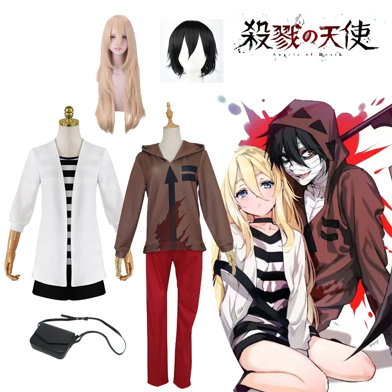 

Angels of Death Cosplay Costume Ray rachel gardner uniform Zack Isaac Foster Cosplay Anime costume Backpack Wig