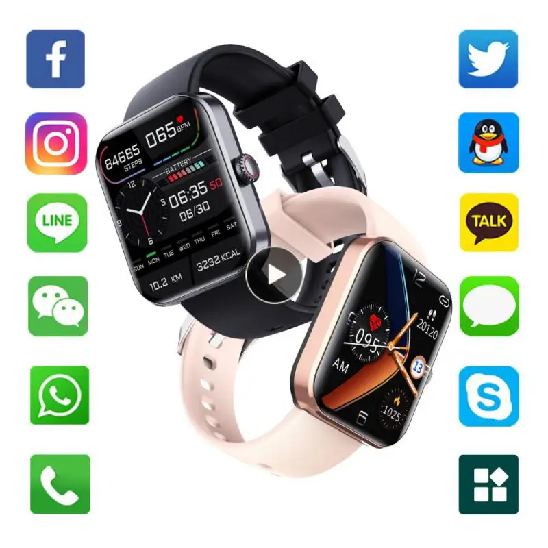 

Sports Smart Watch Blood Glucose Sugar Oxygen Pressure Waterproof Watch Smart Watch Body Temperature Monitoring 1.91 Inch