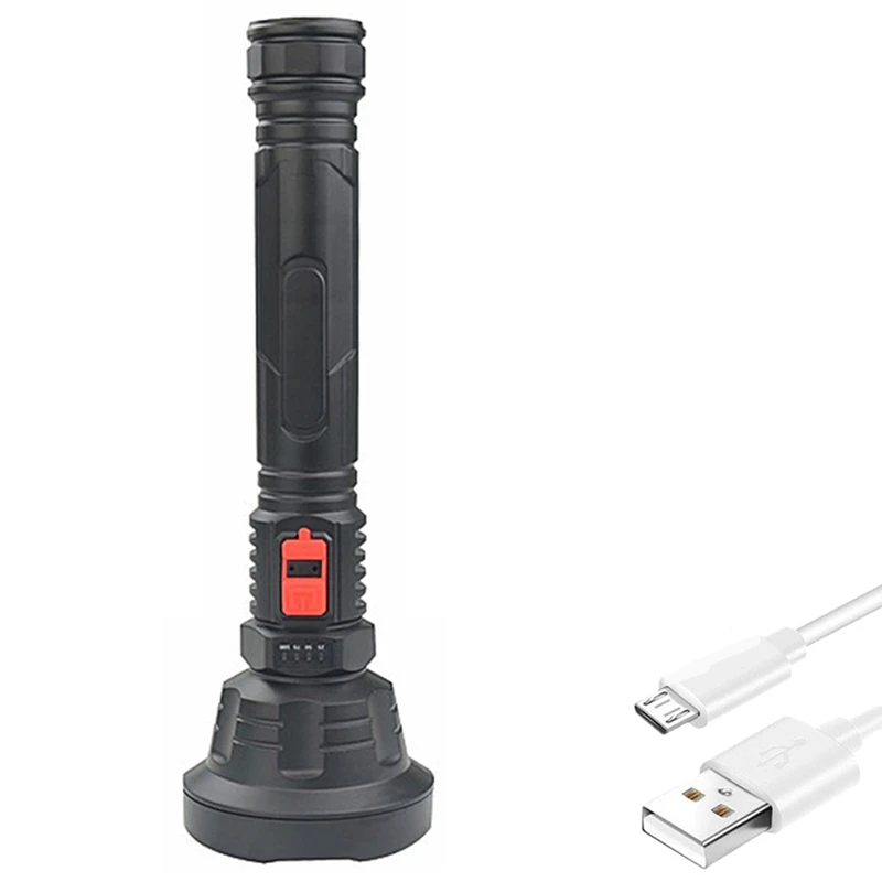 

Супермощный светодиодный фонарик, фонарик с зарядкой от USB, уличная водонепроницаемая лампа, Ультраяркий фонарь