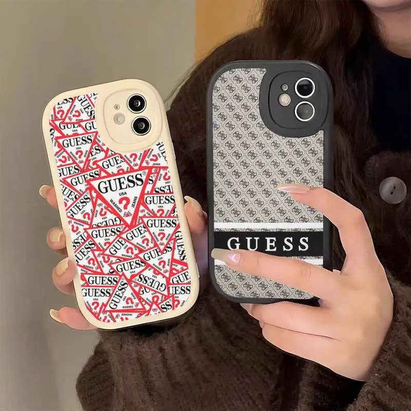 

Fashion Trend GUESS Phone Case Hard Leather Phone Case for iPhone 11 12 13 Pro Max 8 7 Plus X XR XS Coque