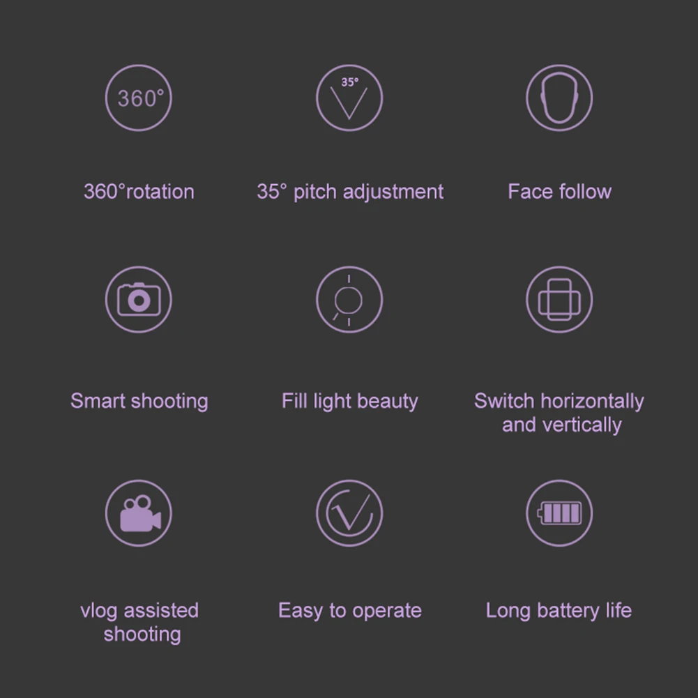 Auto Face Tracking Gimbal Phone Rotary Shooting Video Record Stabilizer Live Smart AI Follow-Up Photo Vlog Record Accessories